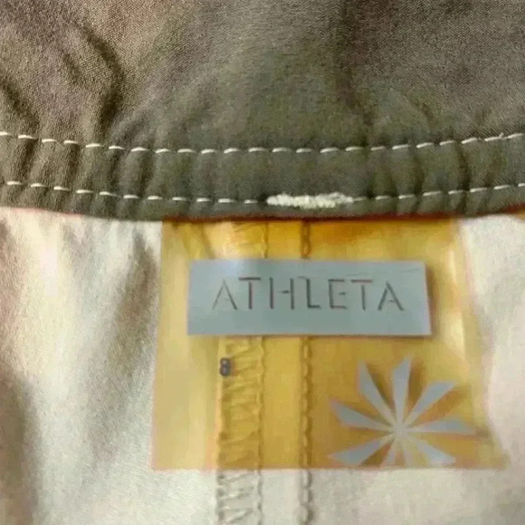 ATHLETA Whatever Trail Everyday Skort Skirt Tan Stretch Flared Women's Size 8 - Picture 8 of 10